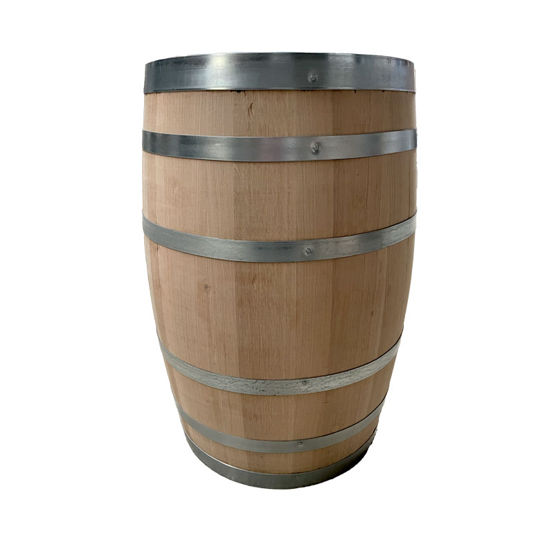 53-Gallon Oak Barrel - Cut Planter