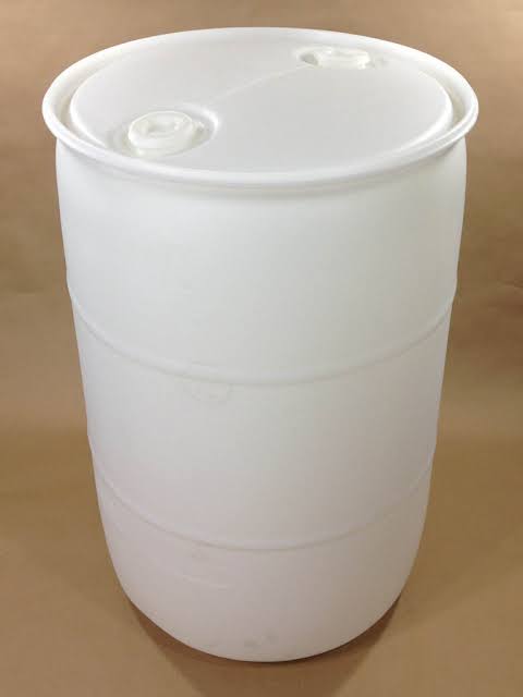 55-Gallon Plastic Barrel - Food-Grade White additional view