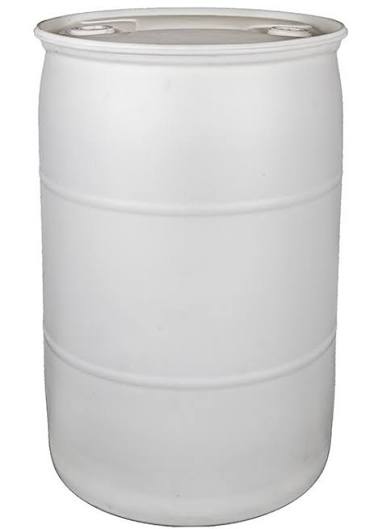 55-Gallon Plastic Barrel - Food-Grade White additional view