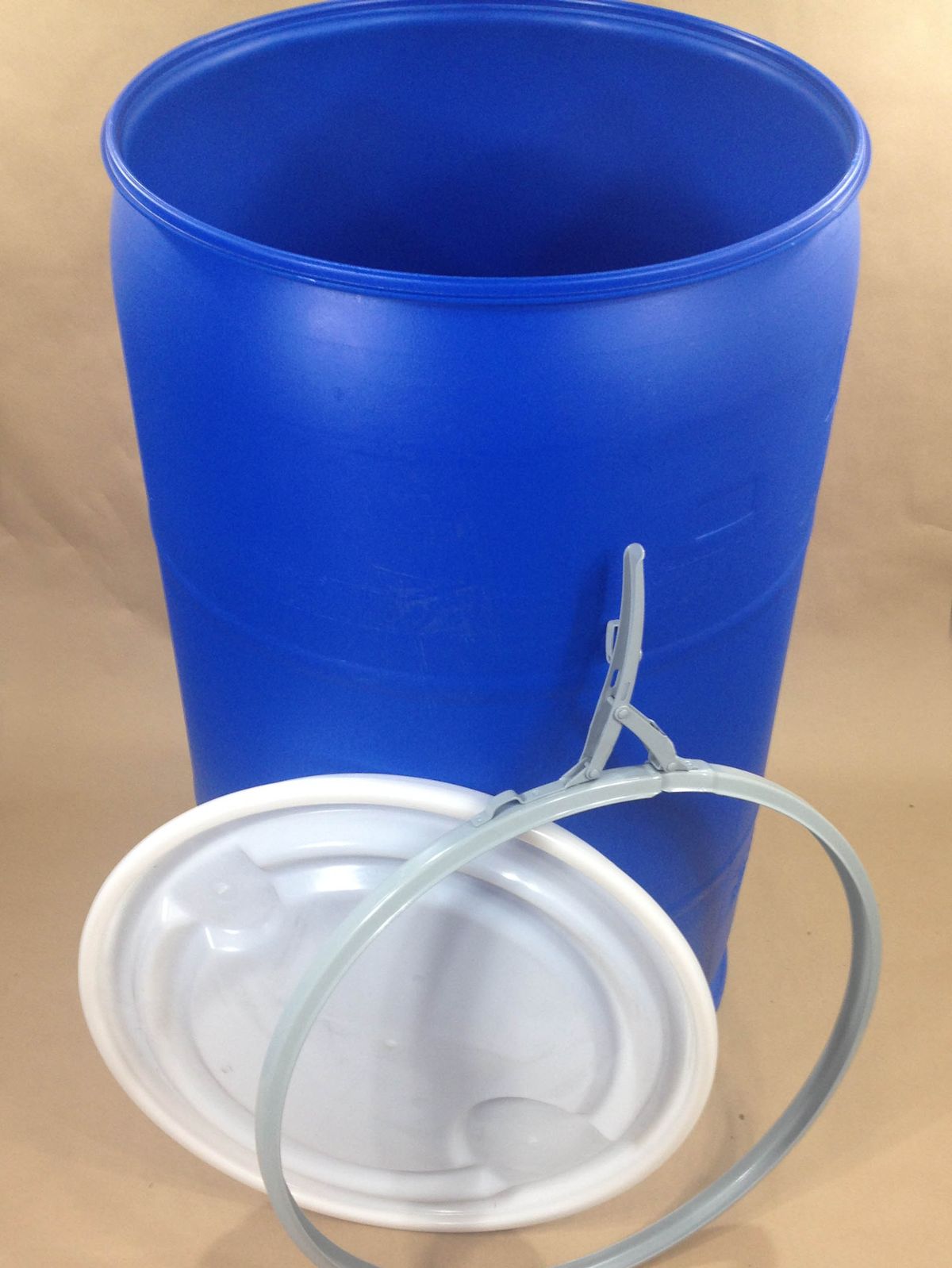 55-Gallon Plastic Barrel - Open Top - Blue additional view