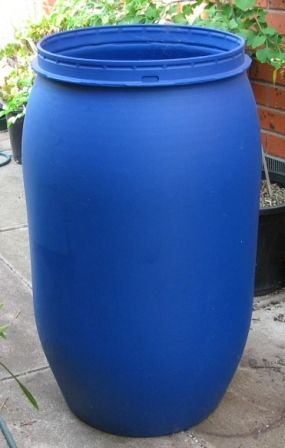 55-Gallon Plastic Barrel - Open Top - Blue additional view