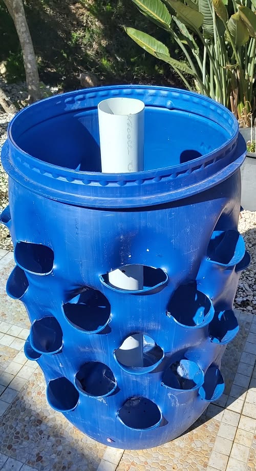 Vertical Barrel Planter Tower