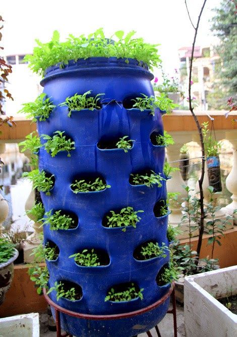 Vertical Barrel Planter Tower additional view
